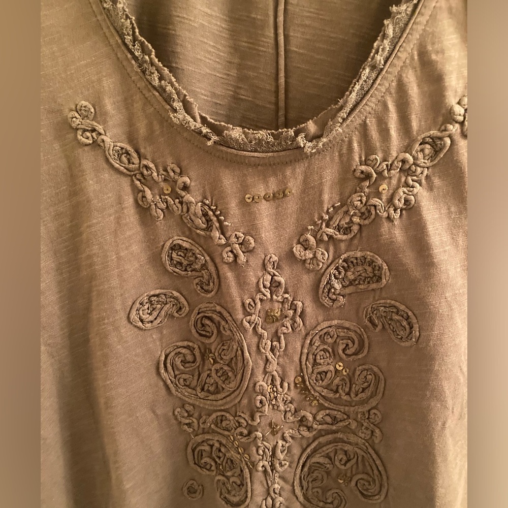 Anthropologie Meadow Rue green top